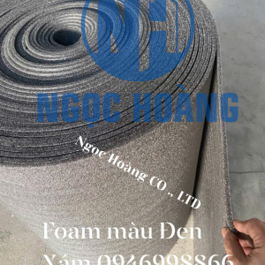 CUỘN XỐP PE FAM MÀU ĐEN XÁM DÀY 7MM